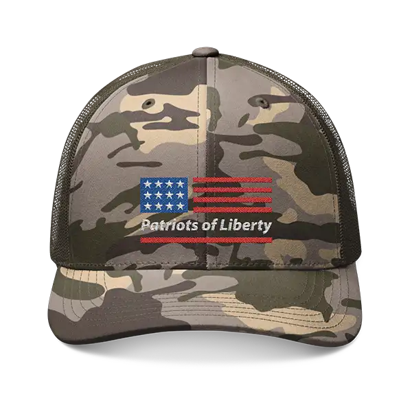 Patriots Flag Camouflage Hat Olive