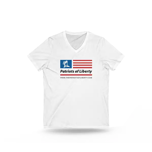 Womens V-Neck Patriots Flag Tee